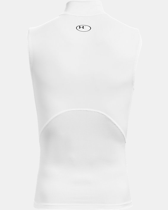 Men's HeatGear® Mock Sleeveless, White, pdpMainDesktop image number 6
